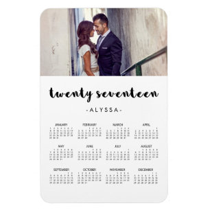Imán Calendario moderno simple 2017 de la foto de la