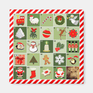 Imán Calendario personalizado de Adviento de Navidad