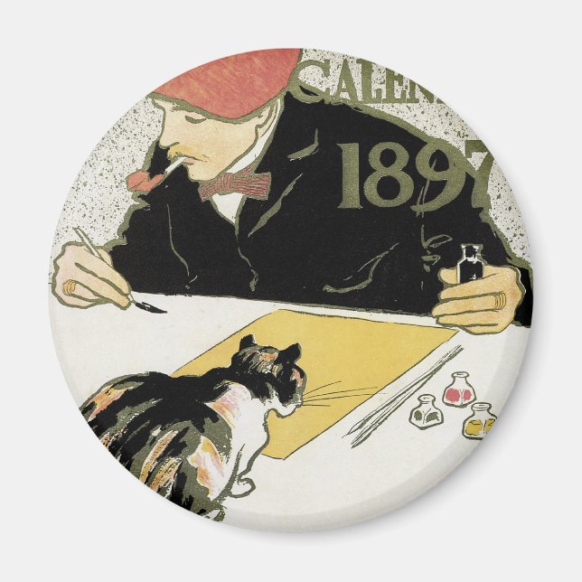 Imán Calendario poster 1897 (Frente)