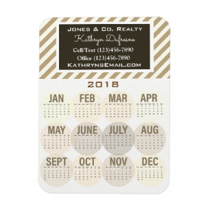 Imán Calendario profesional del negocio 2018