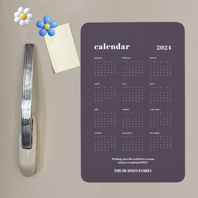 Imán Calendario púrpura de gráfico de personalizado SIm (Subido por el creador)