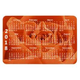 Imán Calendario Rosa de naranjas Petals 2018