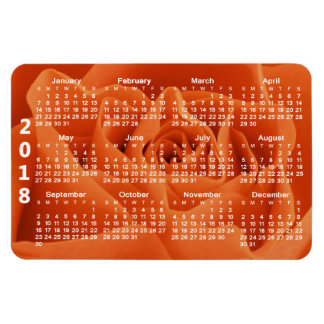 Imán Calendario Rosa de naranjas Petals 2018