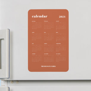 Imán Calendario Trendy Terracotta Full Year 2024