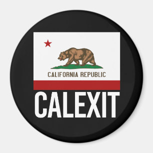 Imán Calexit - blanco de la bandera de la salida de