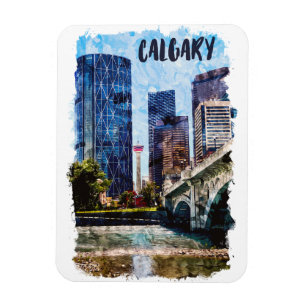 Imán Calgary Alberta Cityscape Skyline