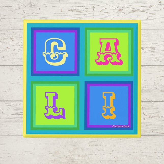 Imán Cali Colombia colorido moderno (Subido por el creador)