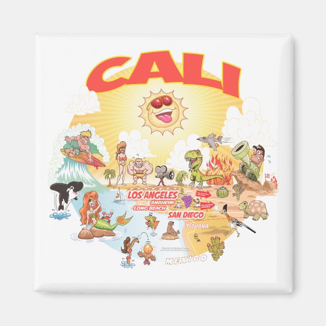 Imán CALI de California del Sur (Frente)