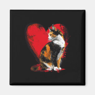Imán Calico Cat Kitten Valentine Madres Día de Padres R