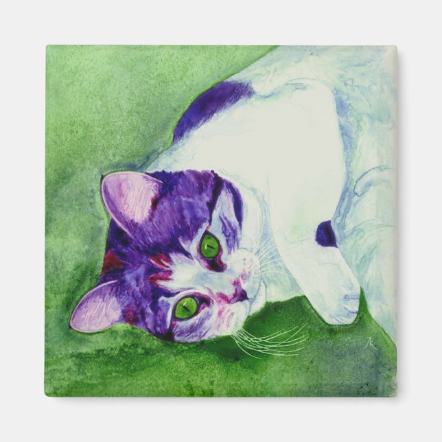 Imán Calico Cat Magnet - "Chica de ojos verdes" (Frente)