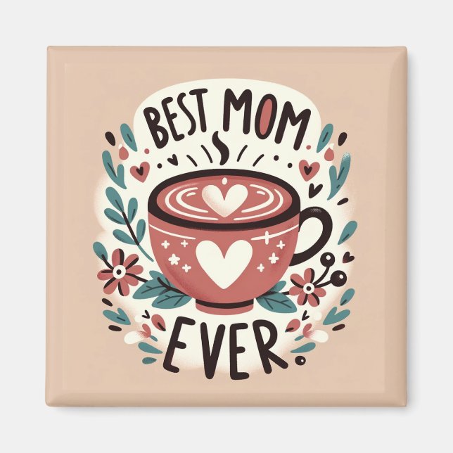 Imán Cálido abrazo - La mejor mamá del mundo (Frente)