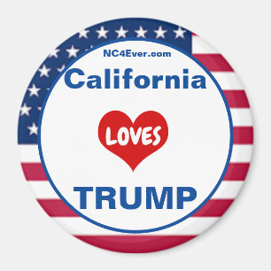 Imán California AMA TRUMP Fridge Patriótico