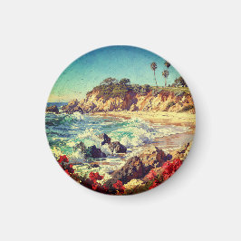 Imán  California Beach | Impressionist Coastal Art