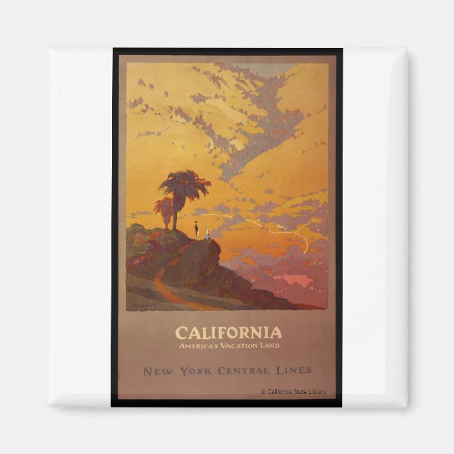 Imán California. La tierra de vacaciones de Estados Uni (Frente)