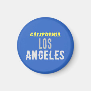 Imán California Los Angeles City USA Retro Vintage Blue