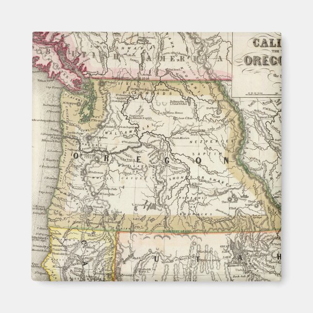 Imán California, Oregón, Utah (Frente)