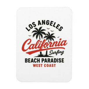 Imán California Surfing Los Angeles Beach Paradise West