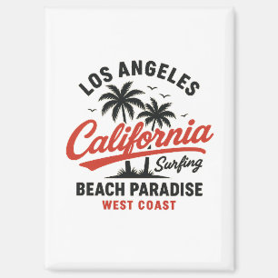 Imán California Surfing Los Angeles Beach Paradise West