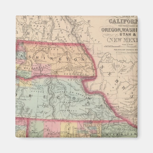 Imán California, Territorios de Oregón, Washington (Frente)
