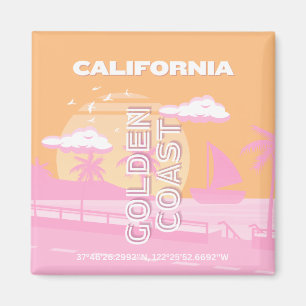 Imán California, Travel Art, Preppy, Preppy Travel