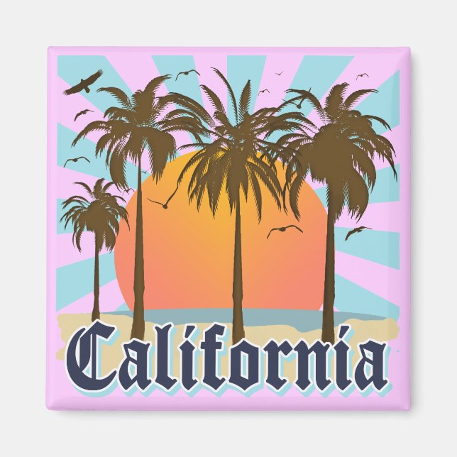 Imán California Vintage Souvenir (Frente)