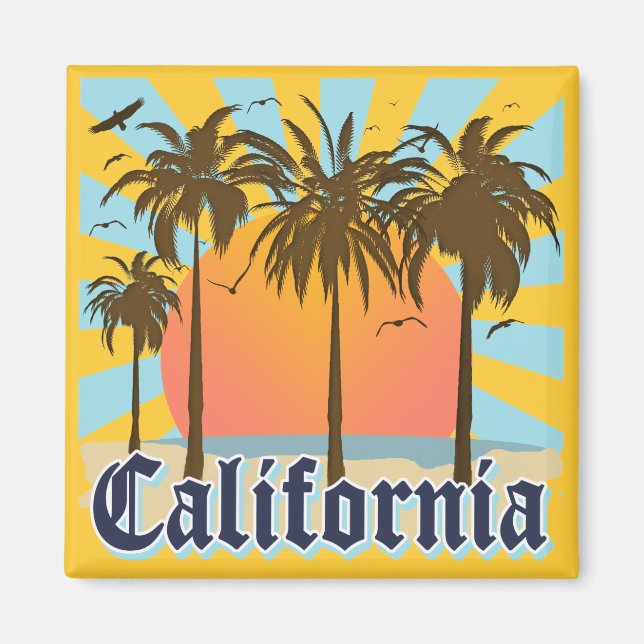 Imán California Vintage Souvenir (Frente)
