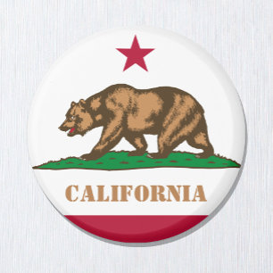 Imán California y bandera, California, EE.UU. vacacione
