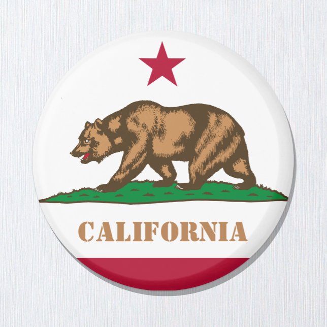 Imán California y bandera, California, EE.UU. vacacione (Subido por el creador)