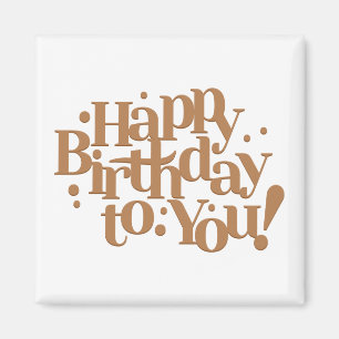 Imán Caligrafía de mensajes de deseo de cumpleaños