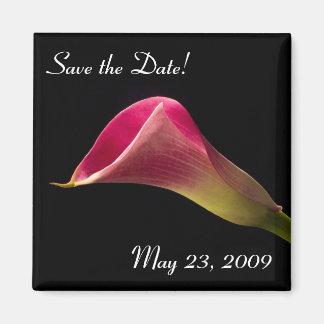 Imán Calla Lily en negro, ¡Salva la fecha!
