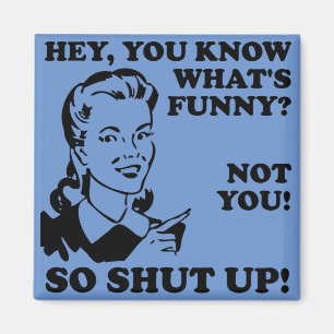 Imán Cállate No Funny Fridge Magnet Refrigerator