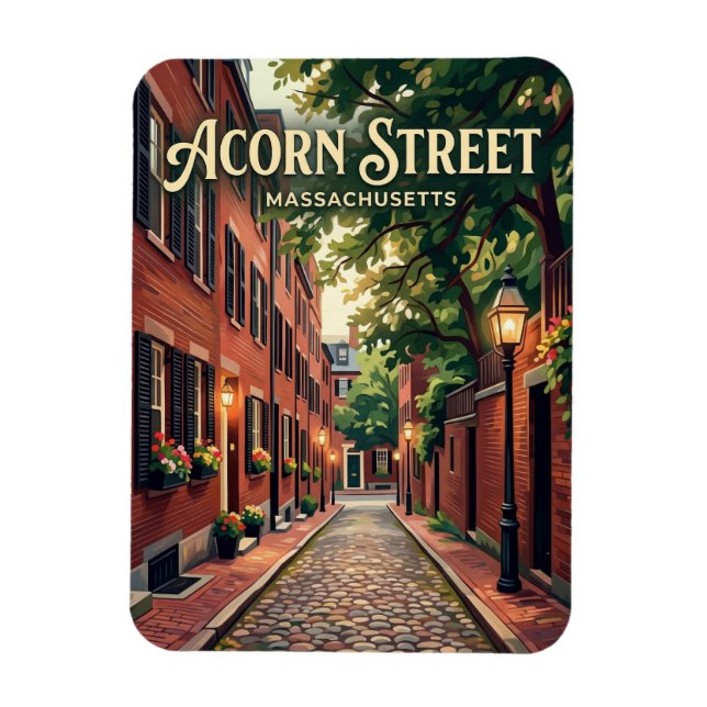 Imán Calle Acorn Massachusetts (Vertical)