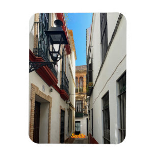 Imán Calle antigua en Sevilla, España, viaje