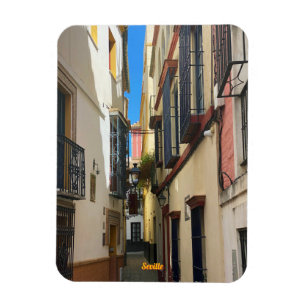 Imán Calle antigua en Sevilla, España, viaje