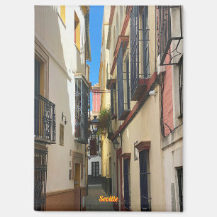 Imán Calle antigua en Sevilla, España, viaje