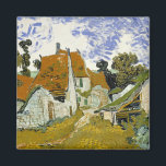 Imán Calle Auvers-sur-Oise Vincent van Gogh<br><div class="desc">Calle de Auvers-sur-Oise. Vincent Willem van Gogh. Bonito paisaje de pueblo. Calle de un pequeño pueblo con casas de piedra bajo techos rojos. Hay árboles en el fondo. Las nubes cruzan el cielo azul. Reproducción de obras famosas de imágenes artísticas de dominio público.</div>