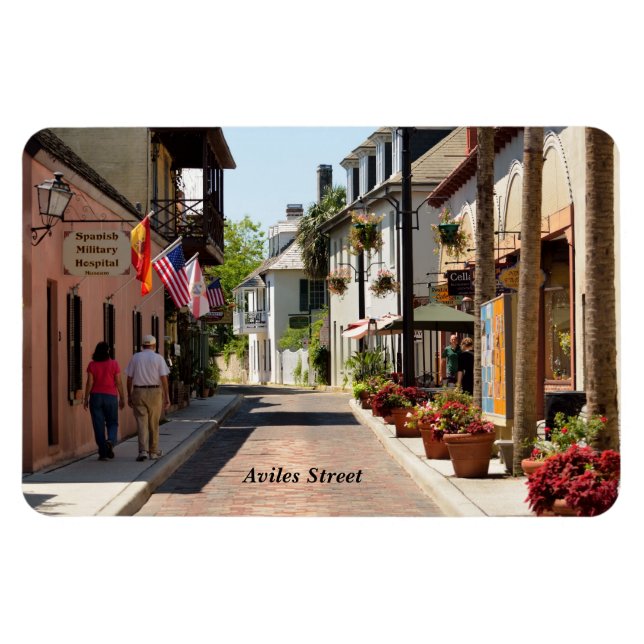Imán Calle Aviles St. Augustine, Florida Magnet (Horizontal)