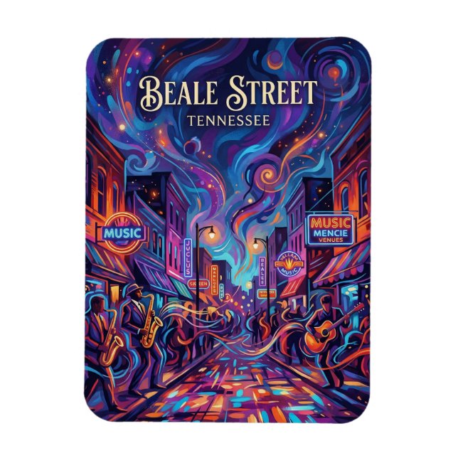 Imán Calle Beale Tennessee (Vertical)