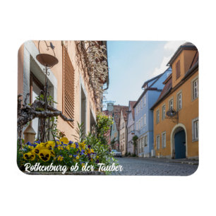 Imán Calle colorida en Rothenburg ob der Tauber