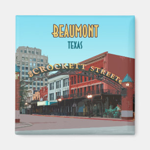 Imán Calle Crockett en el centro de Beaumont Texas