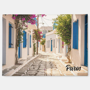 Imán Calle de adoquín en Paros Grecia Island Travel