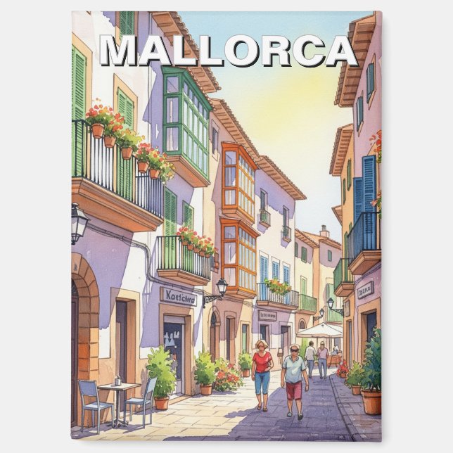 Imán Calle de Mallorca España Viajes (Anverso)