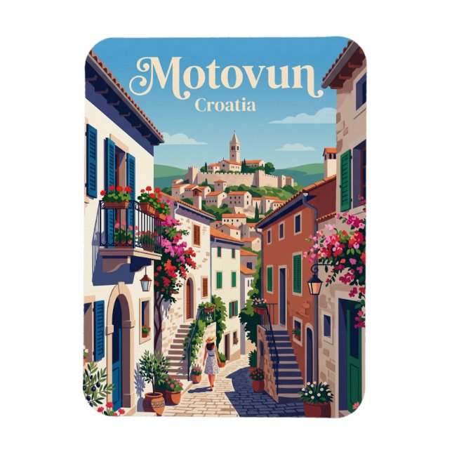 Imán Calle de Motovun Croacia (Vertical)