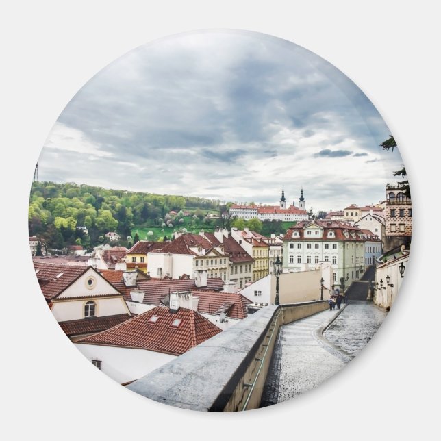 Imán Calle del centro de Praga (Frente)