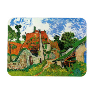 Imán Calle del pueblo en Auvers, Vincent van Gogh
