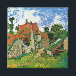 Imán Calle del pueblo por Vincent van Gogh<br><div class="desc">Village Street de Vincent van Gogh es una pintura arquitectónica antigua de un post de arte fino que presenta una hilera de casas de campo en un carril rural de la ciudad de Auvers, Francia. Sobre el artista: Vincent Willem van Gogh fue un pintor impresionista de post cuyo trabajo fue...</div>