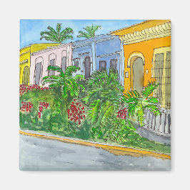 Imán Calle en el casco antiguo de Mazatlán, México