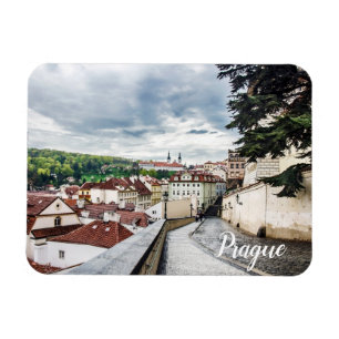 Imán Calle en el centro de la Postcard de Praga