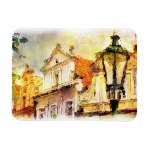 Imán Calle en la vieja parte de Praga