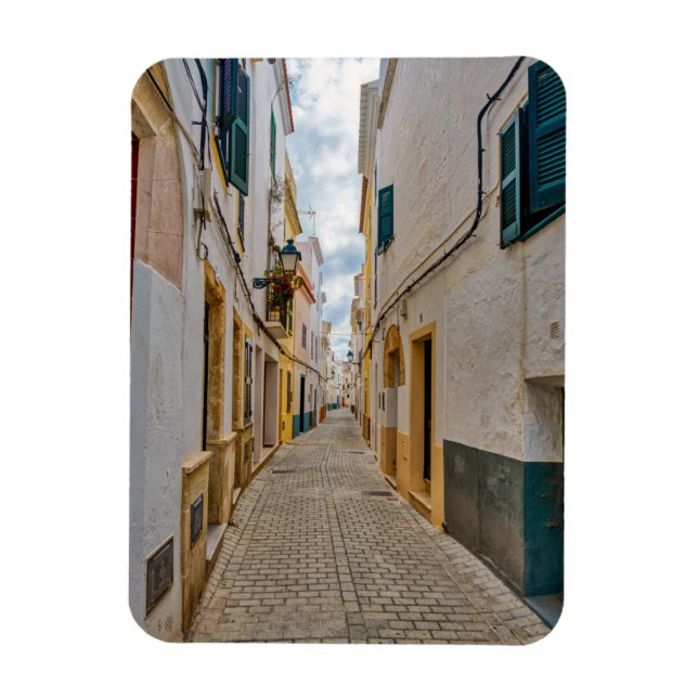 Imán Calle estrecha de Ciutadella - Menorca, España (Vertical)